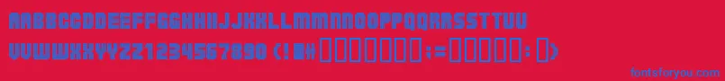 Шрифт Ballsont – синие шрифты на красном фоне
