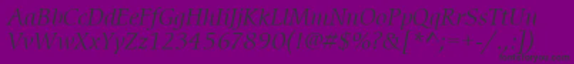 ItcCerigoLtBookItalic Font – Black Fonts on Purple Background