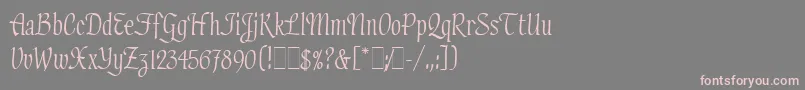 Saiba mais sobre a fonte HadfieldLetPlain.1.0 Fonte HadfieldLetPlain.1.0 – fontes rosa em um fundo cinza