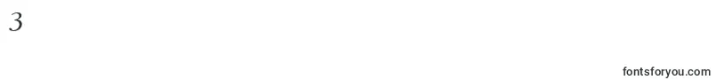 ItcBerkeleyOldstyleLtItalic-Schriftart – Schriften für die Ziffer 3