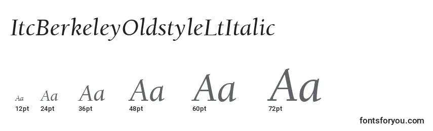 Размеры шрифта ItcBerkeleyOldstyleLtItalic