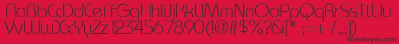 Washingtonmetro Font – Black Fonts on Red Background