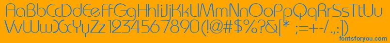 Washingtonmetro Font – Blue Fonts on Orange Background