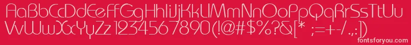 Шрифт Washingtonmetro – розовые шрифты на красном фоне