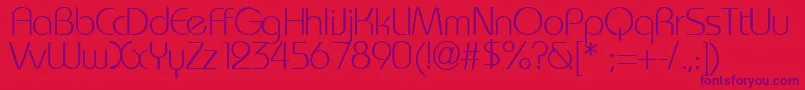 Washingtonmetro Font – Purple Fonts on Red Background