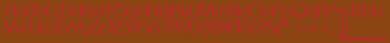 Washingtonmetro Font – Red Fonts on Brown Background