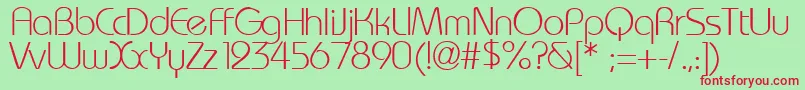 Washingtonmetro Font – Red Fonts on Green Background