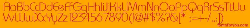 Washingtonmetro Font – Red Fonts on Orange Background