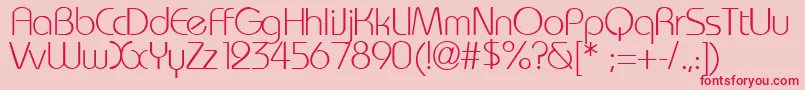 Washingtonmetro Font – Red Fonts on Pink Background