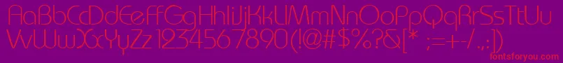 Washingtonmetro Font – Red Fonts on Purple Background