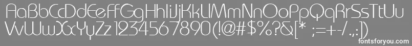 Washingtonmetro Font – White Fonts on Gray Background
