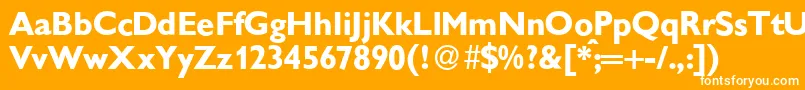 GibsonBold Font – White Fonts on Orange Background