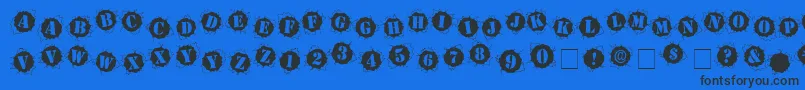 Шрифт Bulletholz – чёрные шрифты на синем фоне