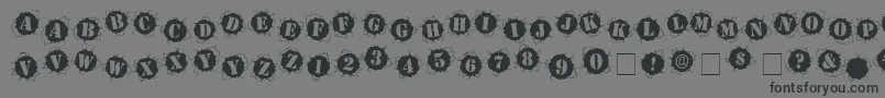 Bulletholz-Schriftart – Schwarze Schriften auf grauem Hintergrund