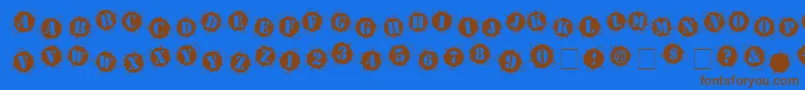 Bulletholz Font – Brown Fonts on Blue Background