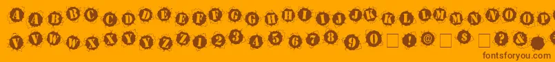 Bulletholz Font – Brown Fonts on Orange Background