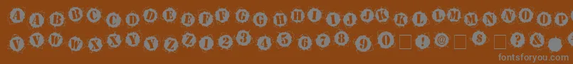 Bulletholz Font – Gray Fonts on Brown Background
