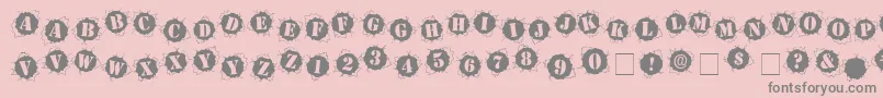 Bulletholz Font – Gray Fonts on Pink Background