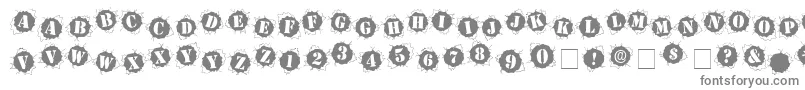 フォントBulletholz – 白い背景に灰色の文字