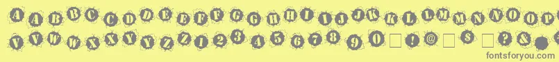 Bulletholz Font – Gray Fonts on Yellow Background