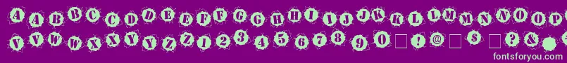 Bulletholz Font – Green Fonts on Purple Background