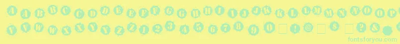 fuente Bulletholz – Fuentes Verdes Sobre Fondo Amarillo