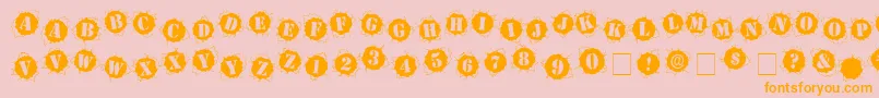 Bulletholz Font – Orange Fonts on Pink Background