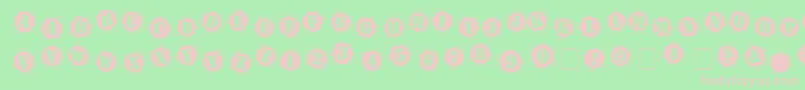 Шрифт Bulletholz – розовые шрифты на зелёном фоне