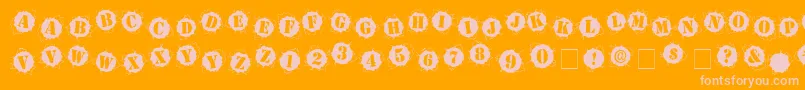 Bulletholz Font – Pink Fonts on Orange Background