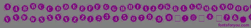 Bulletholz-Schriftart – Violette Schriften auf grauem Hintergrund
