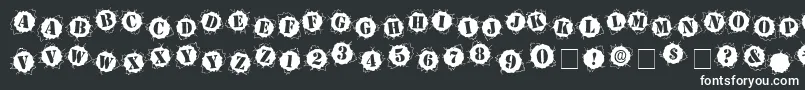フォントBulletholz – 黒い背景に白い文字