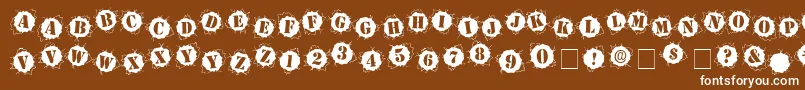 フォントBulletholz – 茶色の背景に白い文字