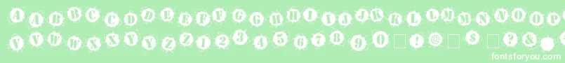 Bulletholz Font – White Fonts on Green Background