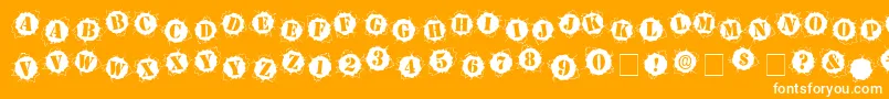 フォントBulletholz – オレンジの背景に白い文字