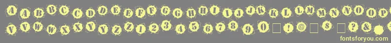 Bulletholz Font – Yellow Fonts on Gray Background