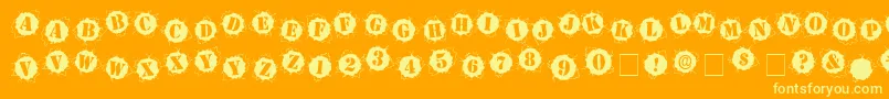 Bulletholz Font – Yellow Fonts on Orange Background