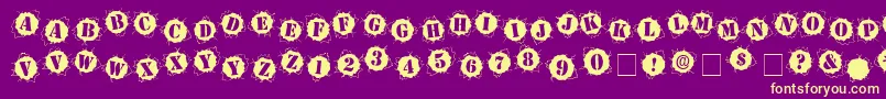 Bulletholz Font – Yellow Fonts on Purple Background