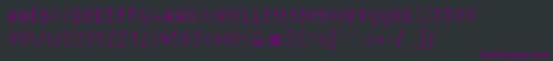 Plaq108 Font – Purple Fonts on Black Background