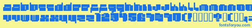 Cheaptype Font – Blue Fonts on Yellow Background