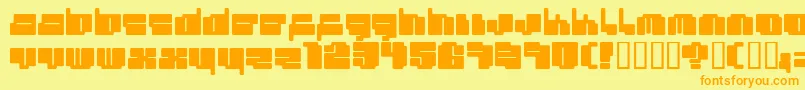 Cheaptype Font – Orange Fonts on Yellow Background