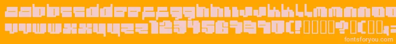 Cheaptype Font – Pink Fonts on Orange Background