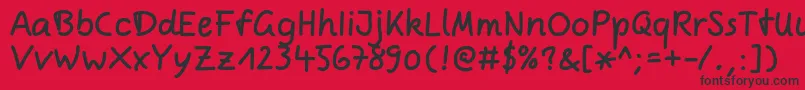 ComicjensRegular Font – Black Fonts on Red Background