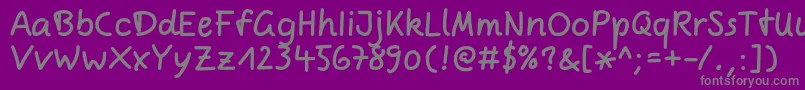 Weitere Informationen zur ComicjensRegular-Schriftart ComicjensRegular-Schriftart – Graue Schriften auf violettem Hintergrund