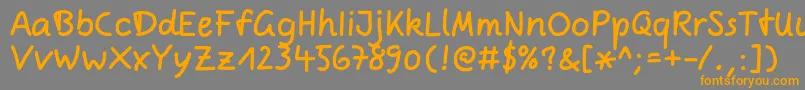 ComicjensRegular Font – Orange Fonts on Gray Background