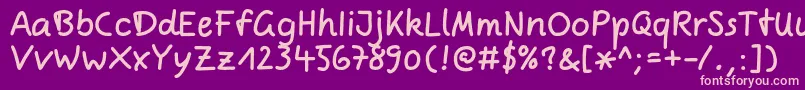 ComicjensRegular Font – Pink Fonts on Purple Background