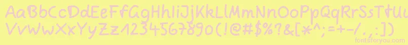 ComicjensRegular Font – Pink Fonts on Yellow Background
