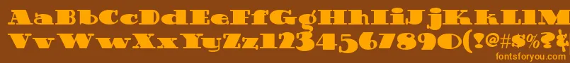 Guinness ffy Font – Orange Fonts on Brown Background