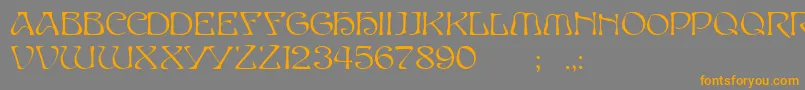 GeTimeWarpCaps Font – Orange Fonts on Gray Background