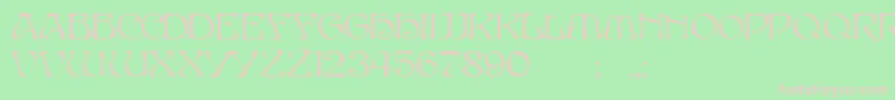 GeTimeWarpCaps Font – Pink Fonts on Green Background