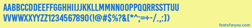 BaseoneBold Font – Blue Fonts on Yellow Background